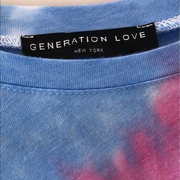 Generation Love Tie Dye Tee With Crystals - Picture 5 of 12